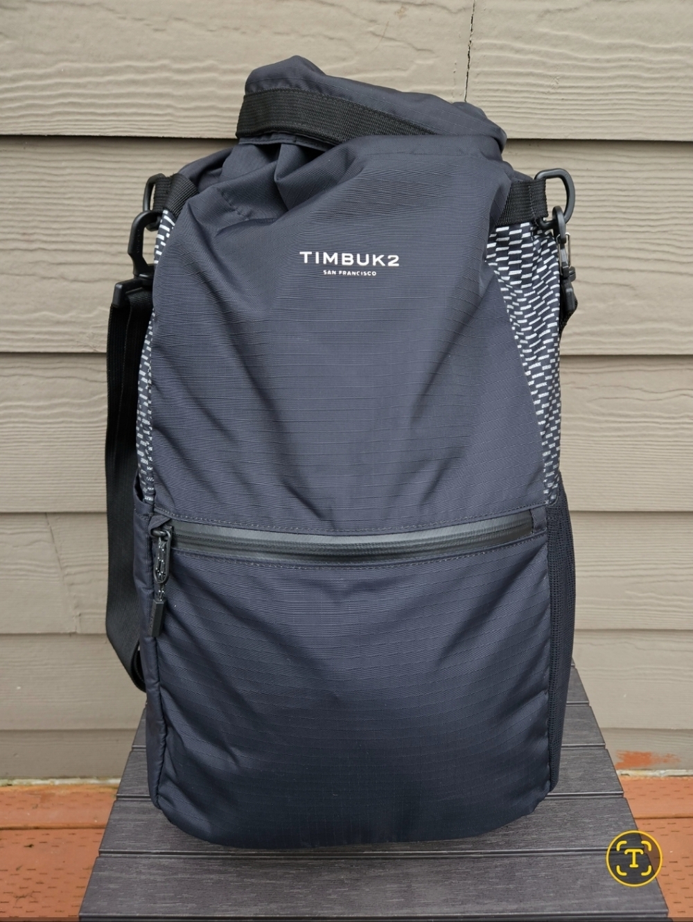 Timbuk2 Lightweight Pannier Bag Jet Black Commuter Messenger Backpack Waterproof